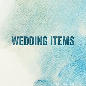Wedding decor, accessories and clothes